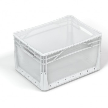 Transportlåda Euronorm, transparent, 20 liter