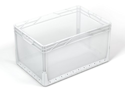 Transportlåda Euronorm, transparent, 66 liter