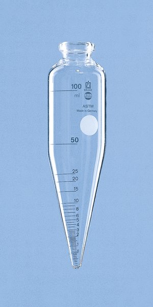 ASTM centrifugrör, koniskt, Ø44x167 mm, 100 ml