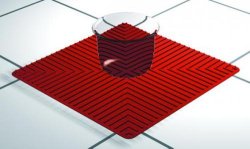 Matta, svart, non-slip, 250x250 mm, silikon