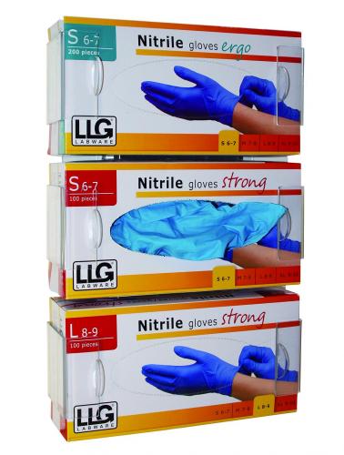 Handskdispenser, LLG, frontinsättning till 3 askar, akrylglas