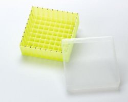Förvaringsbox, PP, gul, till 1,5 ml vialer
