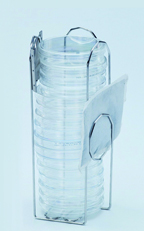 Rack t. anaeroba behållare, 10 x Ø100 mm petriskål