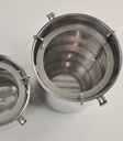 Homog.behållare, SS, m/lock och bafflar, 3000 ml