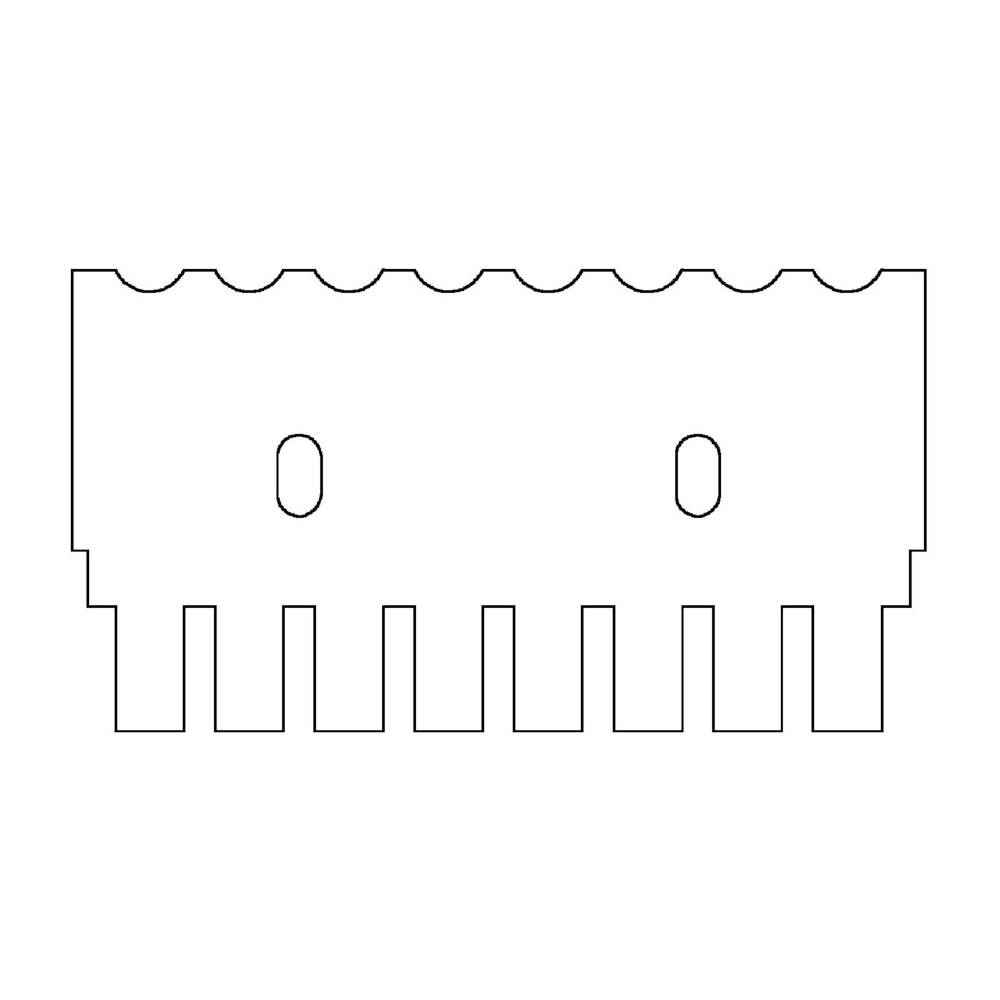 Kam, 8 prover, 1 mm tjock