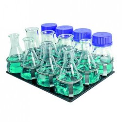 Plattform P12-100 med klämmor för 12x100 ml kolvar