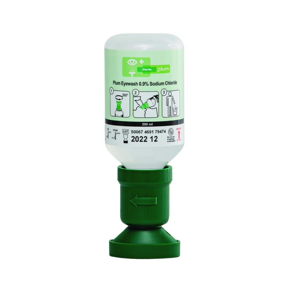 Ögonsköljflaska, B-Safety, 0,9% NaCl, steril, 200 ml