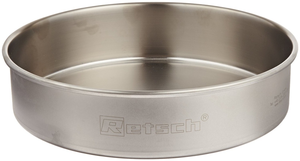 Analyssikt botten, Retsch, SS, Ø200 x 50 mm