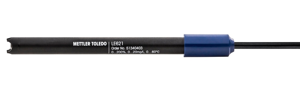Syrgaselektrod DO, Mettler-Toledo LE621, plast, galvanisk, NTC, BNC/RCA 1 m