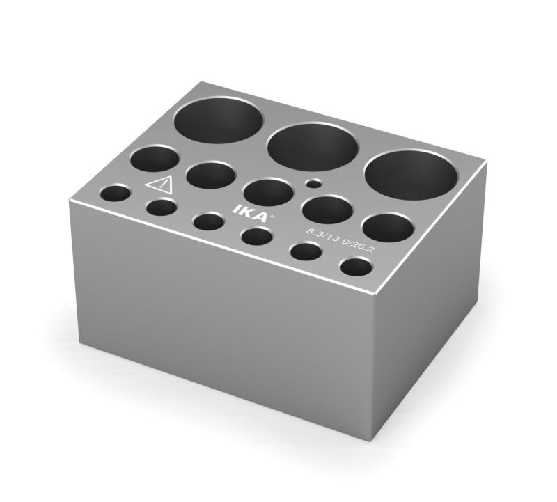 IKA aluminiumblock, 6xØ6 mm;5xØ12/13 mm;3xØ25 mm