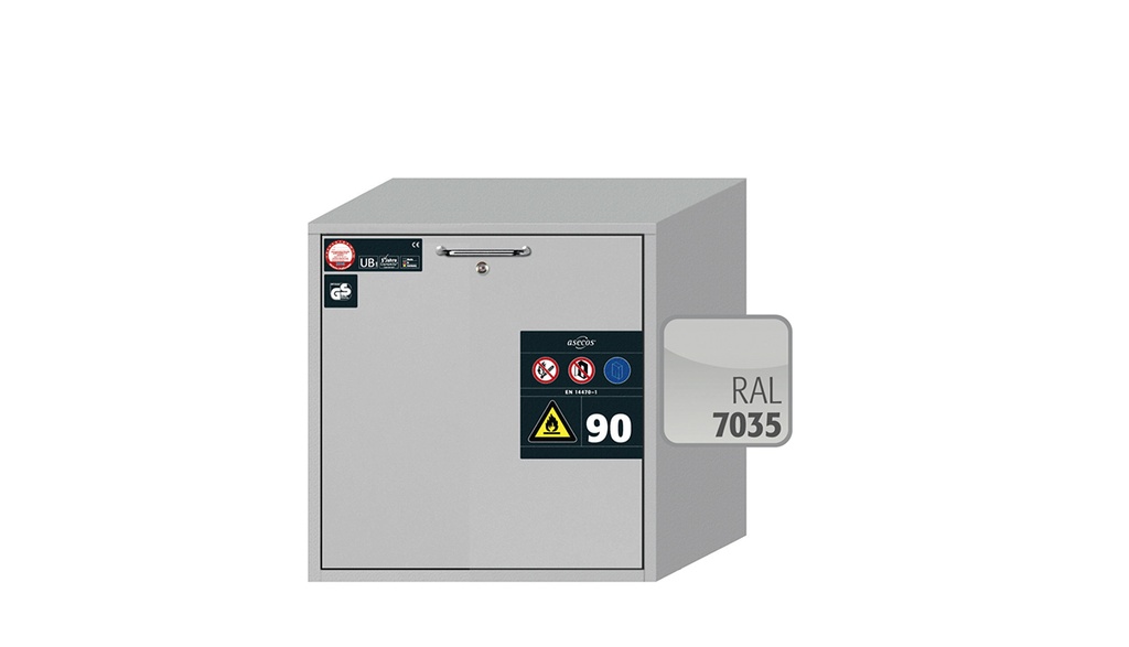 [9840722] Brandskåp, Asecos UB-S-90, bredd 59 cm, 1 låda