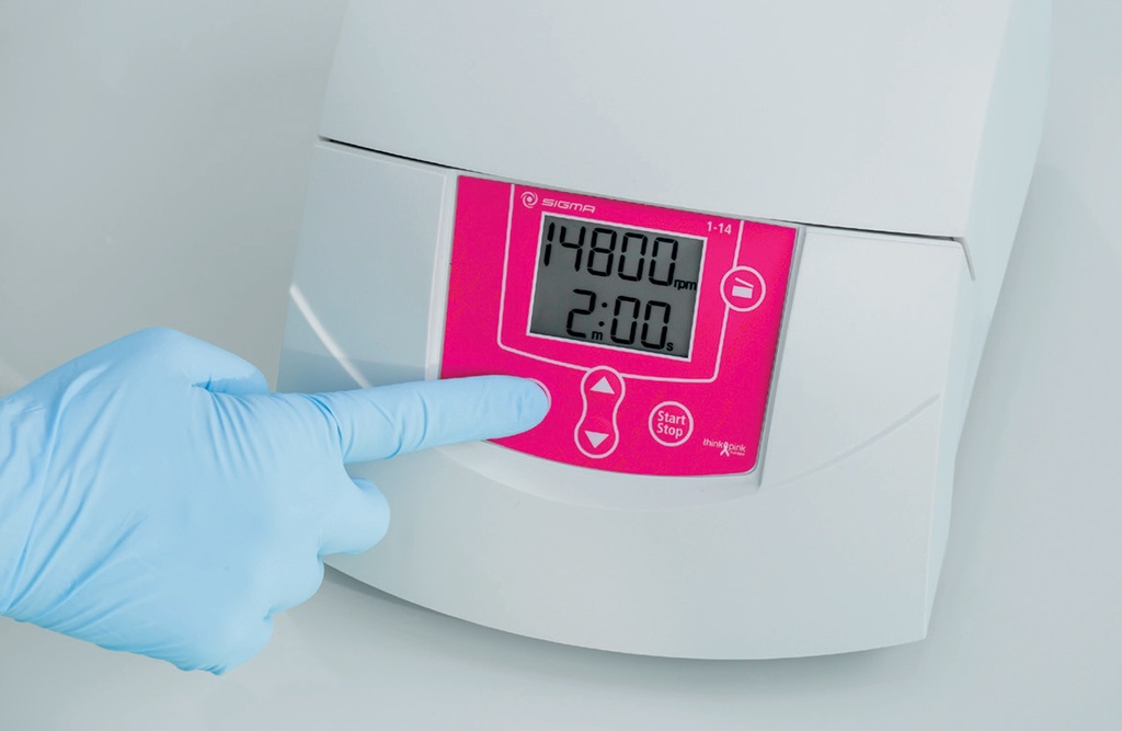 [221001488] Centrifuge Sigma 1-14, Think Pink Edition, without rotor