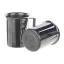 Beakers, stainless steel, with rim and handle