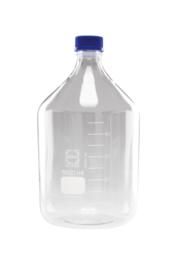 BlueCap flaska, DURAN, med blått lock, 5000 ml