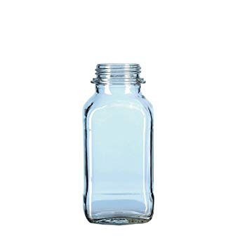 Glasflaska, soda, fyrkantig, u/lock, klar, 250 ml