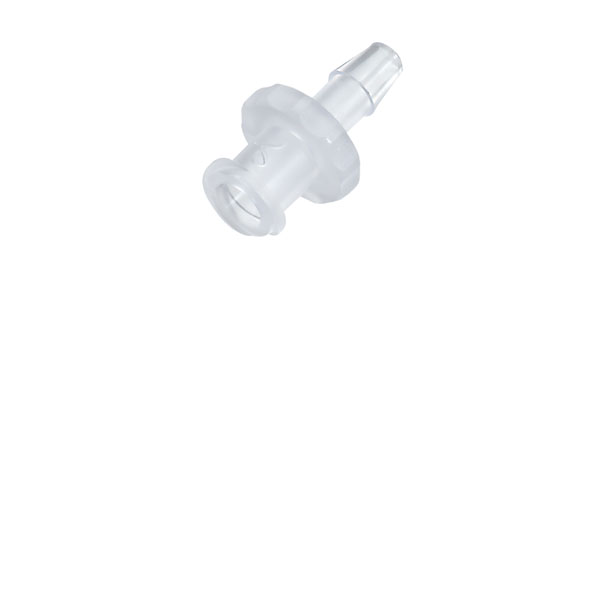 Adapter, female luer x 3/32" muff, PP, 25/fp.