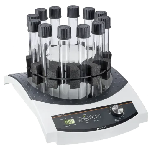 Heidol Multi REax, multi-vortexshaker, with 2 attachments for 12-26 tubes